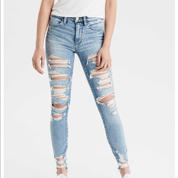 American eagle shattered breeze ripped jeans Clearance
